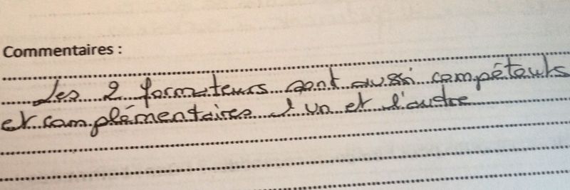 evaluation d'un ancien stagiaire